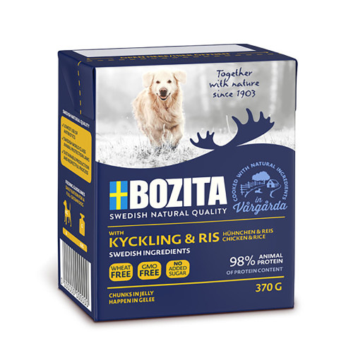 BOZITA Chicken & Rice Chunks In Jelly Våtfoder 370g