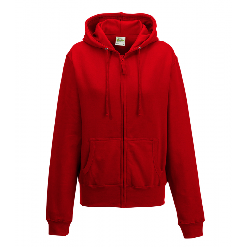 Just Hoods Women's Zoodie Fire Red