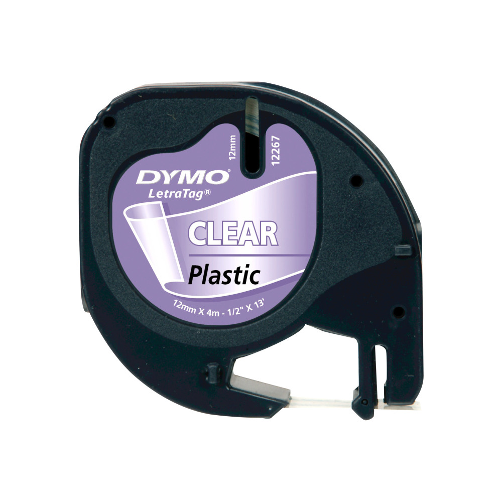Produktbild för DYMO LetraTAG - tejp - 1 kassett(er) - Rulle (1,2 cm x 4 m)