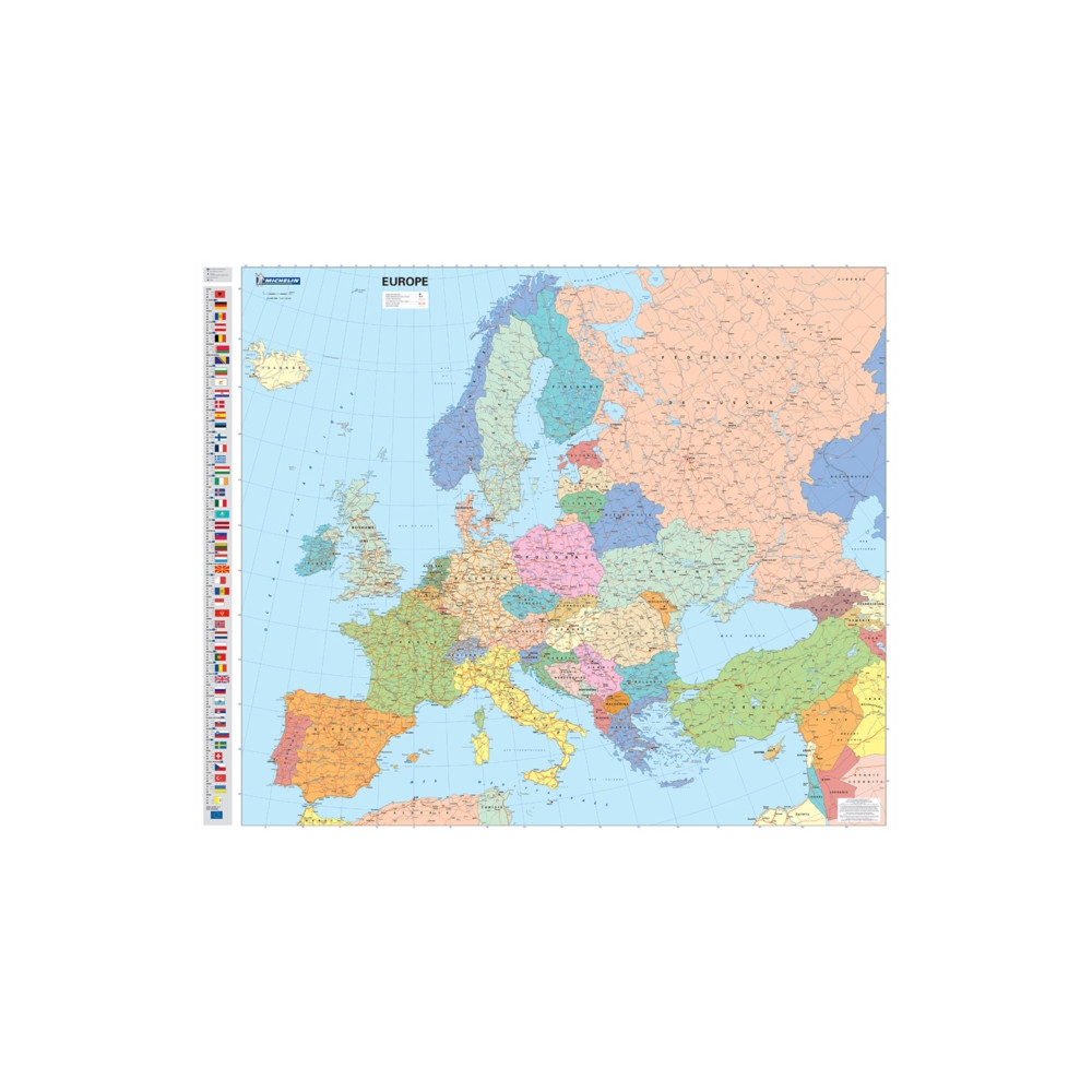 Produktbild för Europe Political - Michelin rolled & tubed wall map Encapsulated