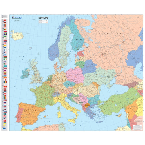 Michelin Editions Des Voyages Europe Political - Michelin rolled & tubed wall map Encapsulated