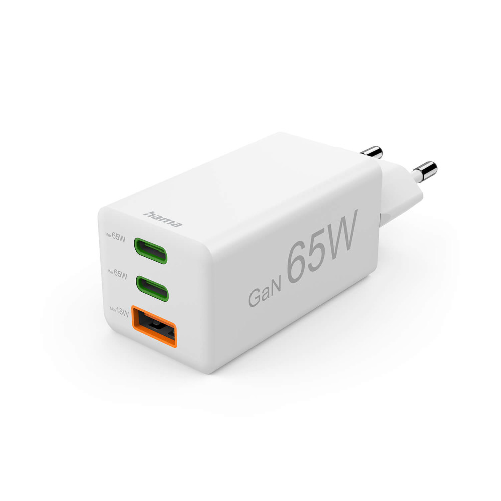 Produktbild för Charger 2x USB-C 1x USB-A GaN 65W White