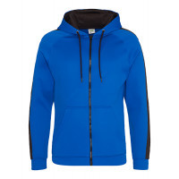 Just Hoods Sports Polyester Zoodie Royal Blue/Jet Black