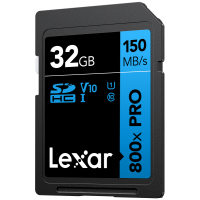 Produktbild för Lexar SDHC 800x Pro UHS-I cards, C10 (V10) U1, R150, 32GB