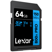 Produktbild för Lexar SDXC 800x Pro UHS-I cards, C10 (V30) U3, R150, 64GB