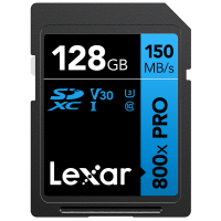 Produktbild för Lexar SDXC 800x Pro UHS-I cards, C10 (V30) U3, R150/W45, 128GB