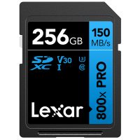 Produktbild för Lexar SDXC 800x Pro UHS-I cards, C10 (V30) U3, R150/W45, 256GB