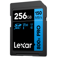 Produktbild för Lexar SDXC 800x Pro UHS-I cards, C10 (V30) U3, R150/W45, 256GB