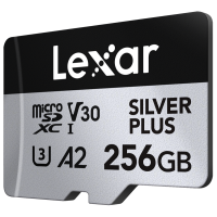 Produktbild för Lexar microSDXC Professional SILVER Plus UHS-I/U3/A2/4K R205/W150 (V30) 256GB