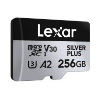 Produktbild för Lexar microSDXC Professional SILVER Plus UHS-I/U3/A2/4K R205/W150 (V30) 256GB