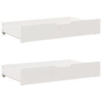Produktbild för Säng med bokhylla utan madrass vit 180x200cm massiv furu