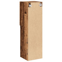 Produktbild för Tv-skåp med LED-belysning åldrat trä 30,5x30x102 cm