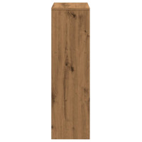 Produktbild för Bokhylla/Rumsavdelare 3 hyllplan ek 99x29x99 cm konstruerat trä