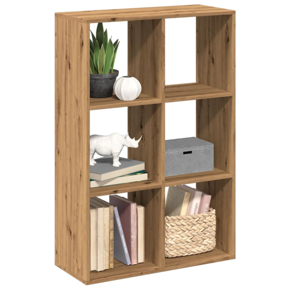 Produktbild för Bokhylla/Rumsavdelare ek 69,5x29x103,5 cm konstruerat trä