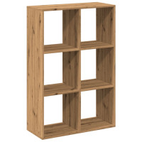 Produktbild för Bokhylla/Rumsavdelare ek 69,5x29x103,5 cm konstruerat trä