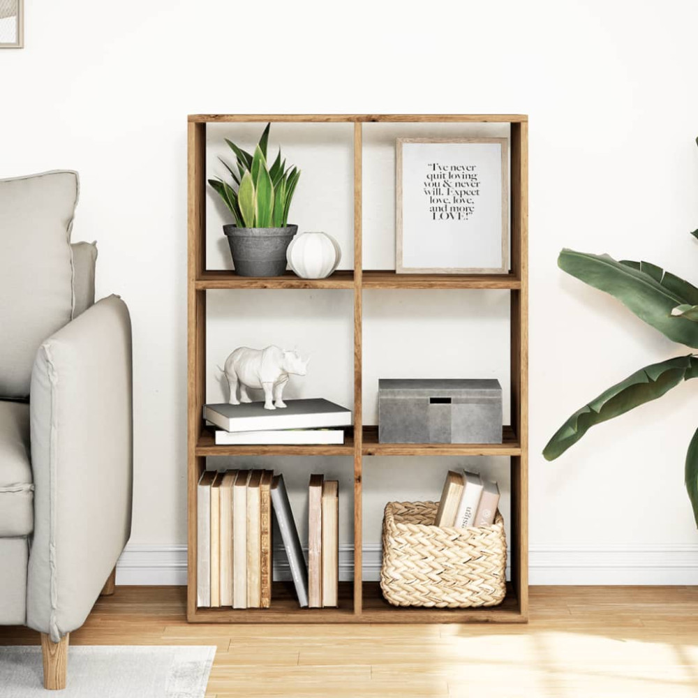 Produktbild för Bokhylla/Rumsavdelare ek 69,5x29x103,5 cm konstruerat trä