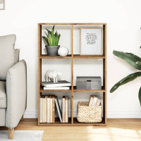 Produktbild för Bokhylla/Rumsavdelare ek 69,5x29x103,5 cm konstruerat trä