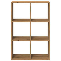 Produktbild för Bokhylla/Rumsavdelare ek 69,5x29x103,5 cm konstruerat trä