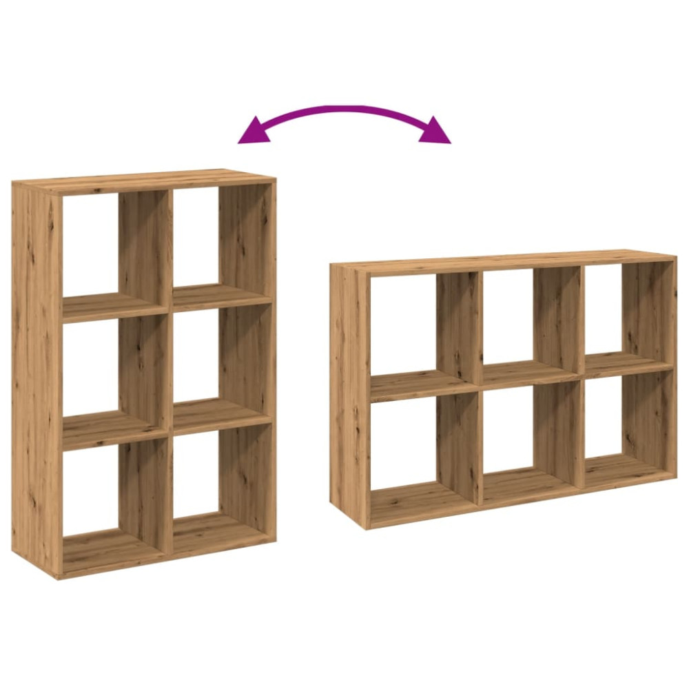 Produktbild för Bokhylla/Rumsavdelare ek 69,5x29x103,5 cm konstruerat trä