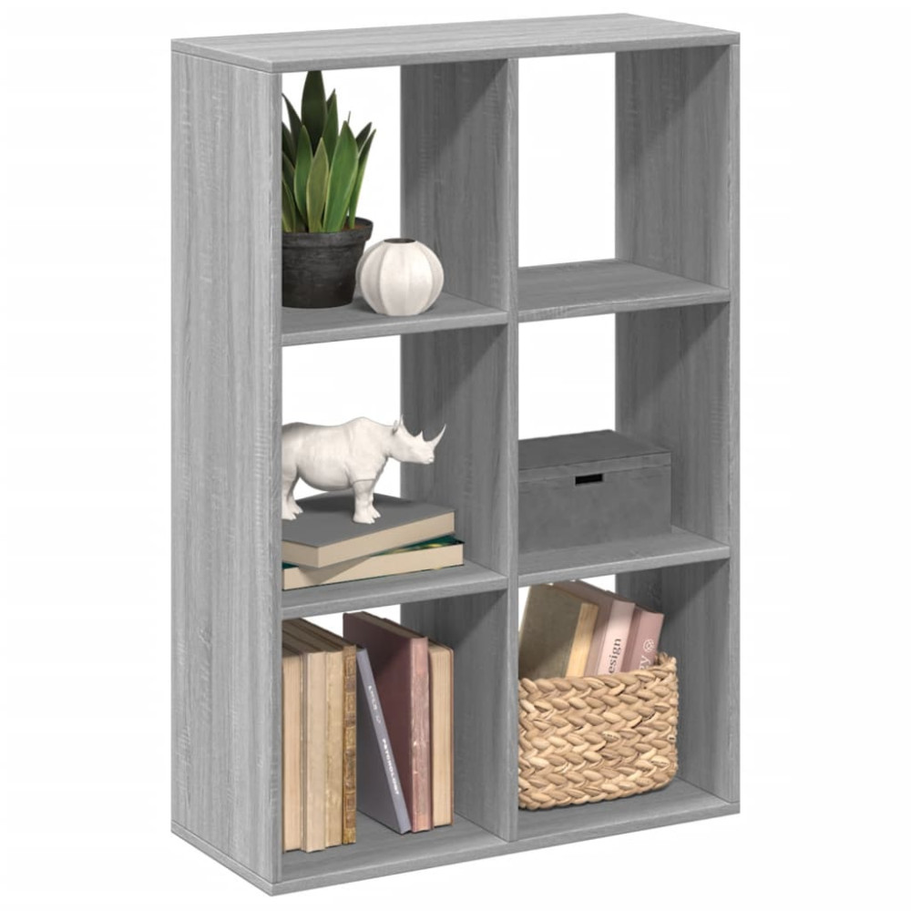 Produktbild för Bokhylla/Rumsavdelare 69,5x29x103,5 cm konstruerat trä