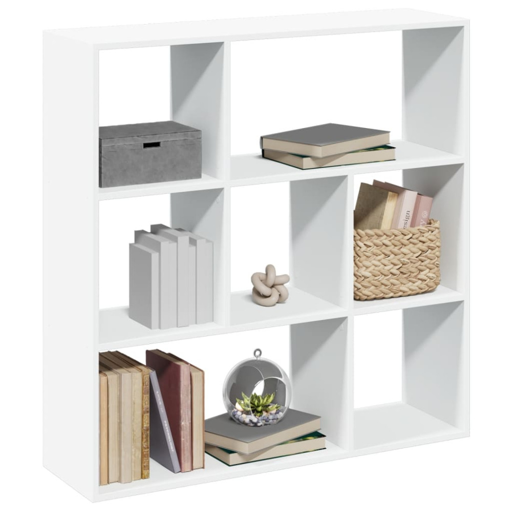 Produktbild för Bokhylla/Rumsavdelare vit 102x29x103,5 cm konstruerat trä