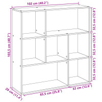 Produktbild för Bokhylla/Rumsavdelare vit 102x29x103,5 cm konstruerat trä