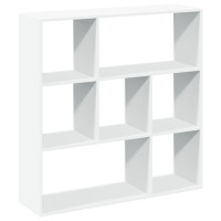 Produktbild för Bokhylla/Rumsavdelare vit 102x29x103,5 cm konstruerat trä