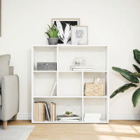 Produktbild för Bokhylla/Rumsavdelare vit 102x29x103,5 cm konstruerat trä