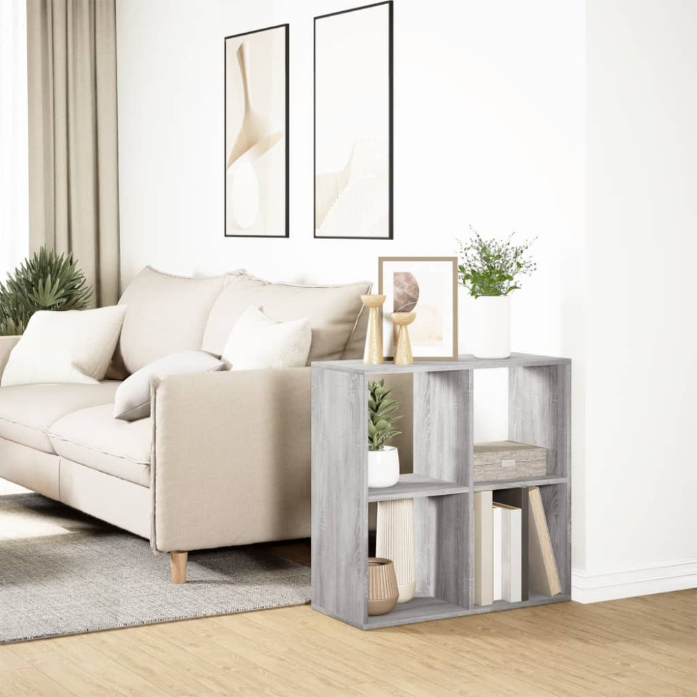 Produktbild för Bokhylla/Rumsavdelare 69,5x29x69,5 cm konstruerat trä