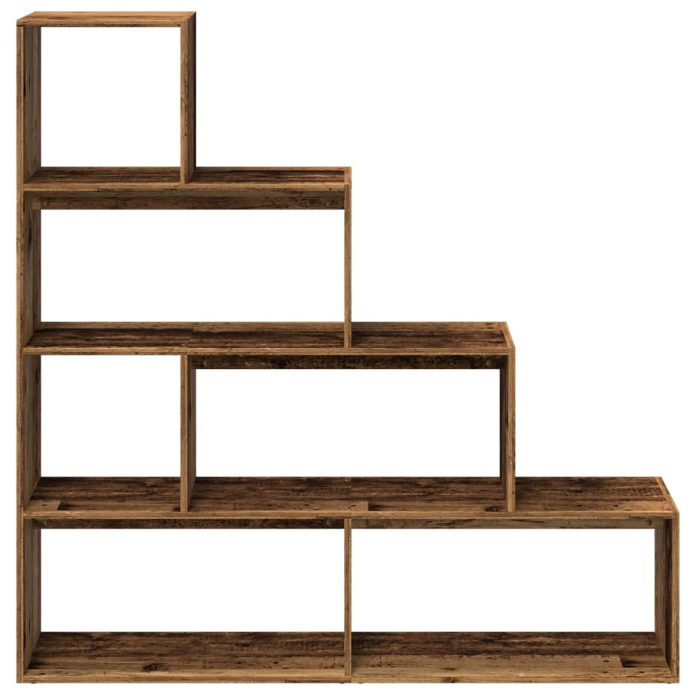 Produktbild för Bokhylla/Rumsavdelare 4 hyllor 143,5x29x143,5cm konstruerat trä