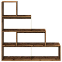 Produktbild för Bokhylla/Rumsavdelare 4 hyllor 143,5x29x143,5cm konstruerat trä