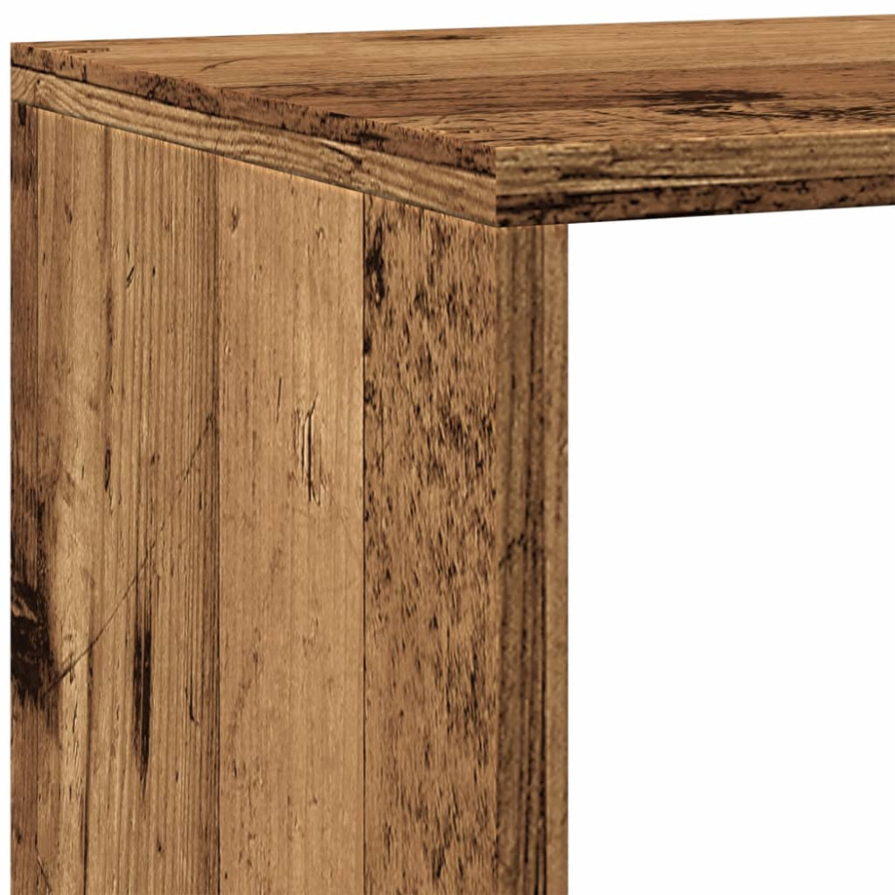 Produktbild för Bokhylla/Rumsavdelare 4 hyllor 143,5x29x143,5cm konstruerat trä