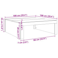 Produktbild för Soffbord artisan ek 100x100x35 cm konstruerat trä