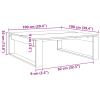 Produktbild för Soffbord artisan ek 100x100x35 cm konstruerat trä