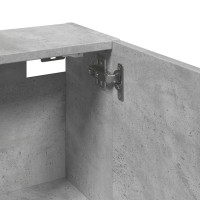 Produktbild för Badrumsskåp väggmonterat betonggrå 32x20x67 cm