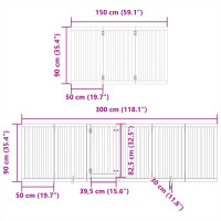 Produktbild för Hundgrind med dörr vikbar 12 paneler 600 cm poppel