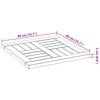 Produktbild för Bordsskiva 40x40x2 cm fyrkantig massiv akacia