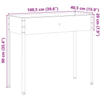 Produktbild för Odlingslåda 100,5x40,5x90 cm väderbeständigt stål