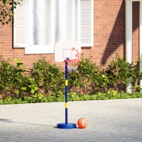 Produktbild för Basketställning med boll och pump justerbar höjd 90/121 cm