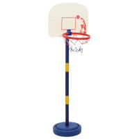 Produktbild för Basketställning med boll och pump justerbar höjd 90/121 cm