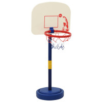 Produktbild för Basketställning med boll och pump justerbar höjd 90/121 cm