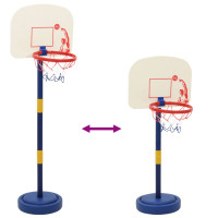 Produktbild för Basketställning med boll och pump justerbar höjd 90/121 cm