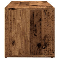 Produktbild för Skoförvaringsbänk åldrat trä 105x35x35 cm konstruerat trä