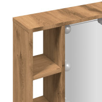 Produktbild för Spegelskåp med LED artisan ek 76x15x55 cm konstruerat trä