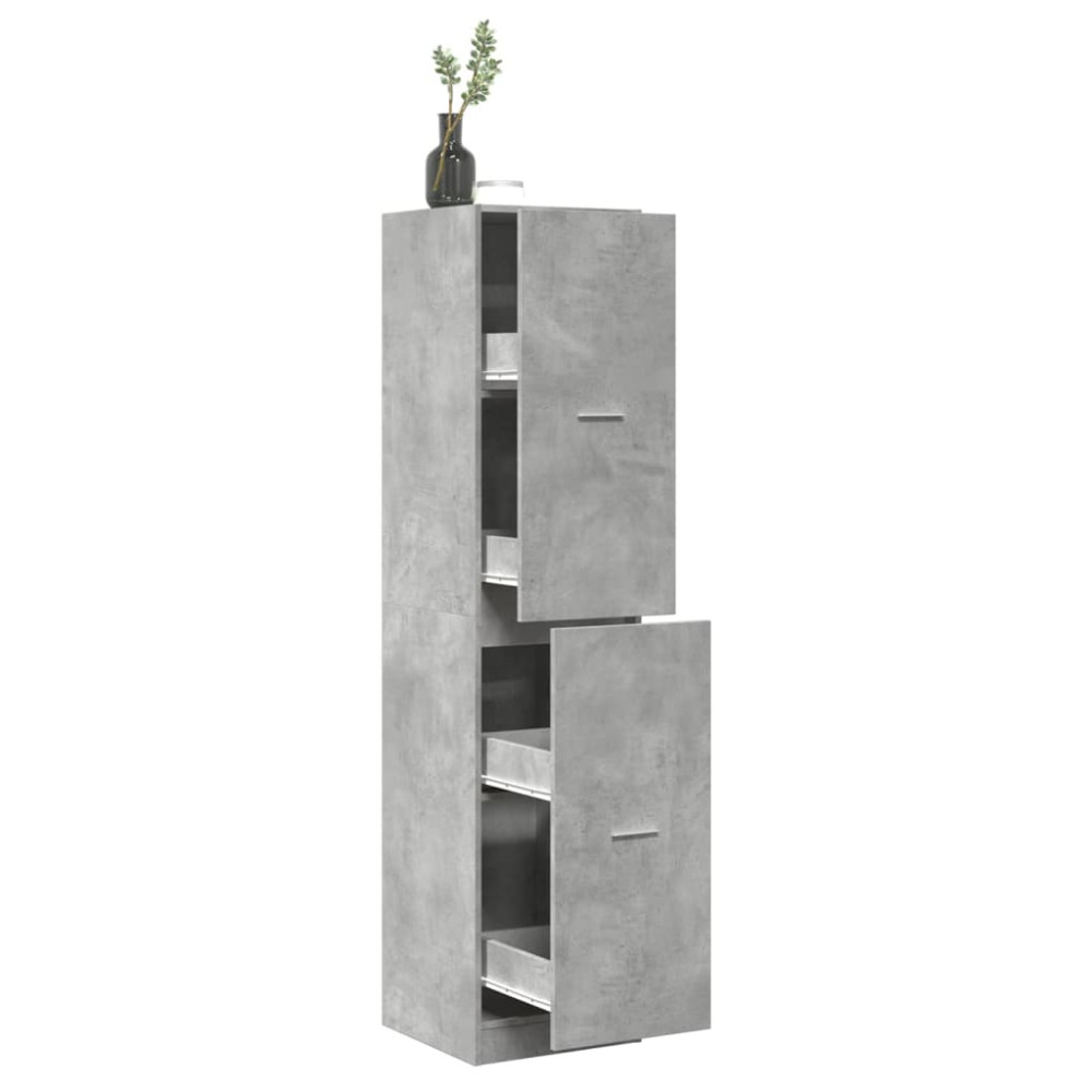 Produktbild för Apoteksskåp betonggrå 40x41x174,5 cm konstruerat trä