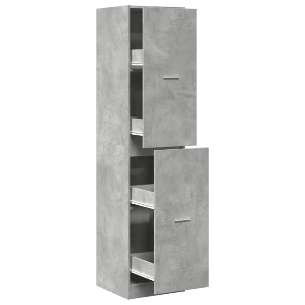Produktbild för Apoteksskåp betonggrå 40x41x174,5 cm konstruerat trä