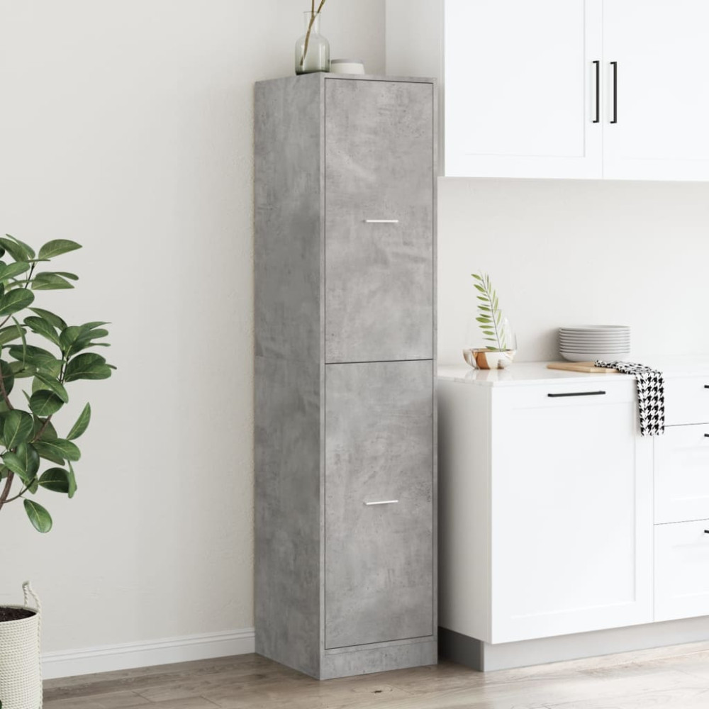 Produktbild för Apoteksskåp betonggrå 40x41x174,5 cm konstruerat trä