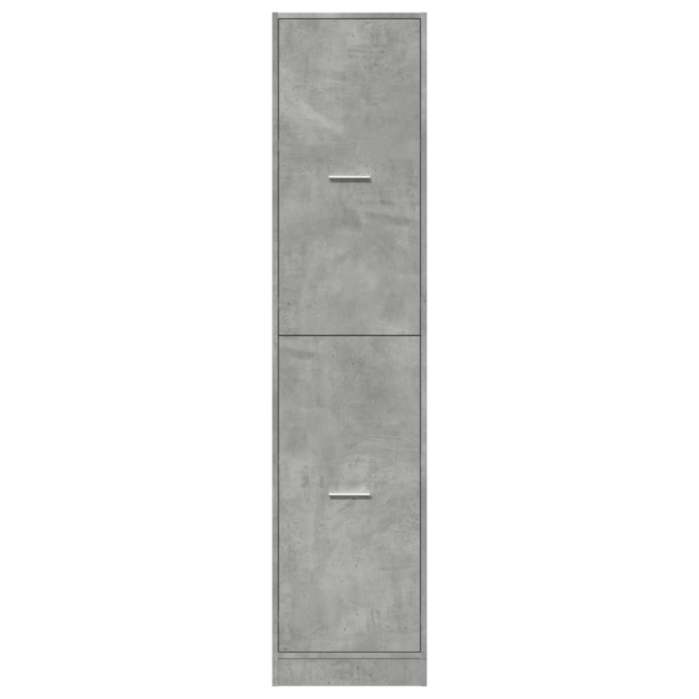 Produktbild för Apoteksskåp betonggrå 40x41x174,5 cm konstruerat trä