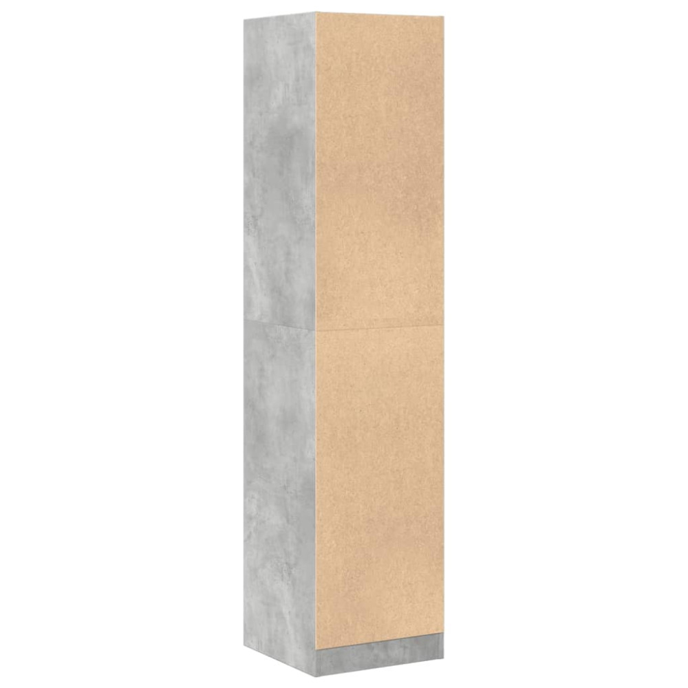 Produktbild för Apoteksskåp betonggrå 40x41x174,5 cm konstruerat trä