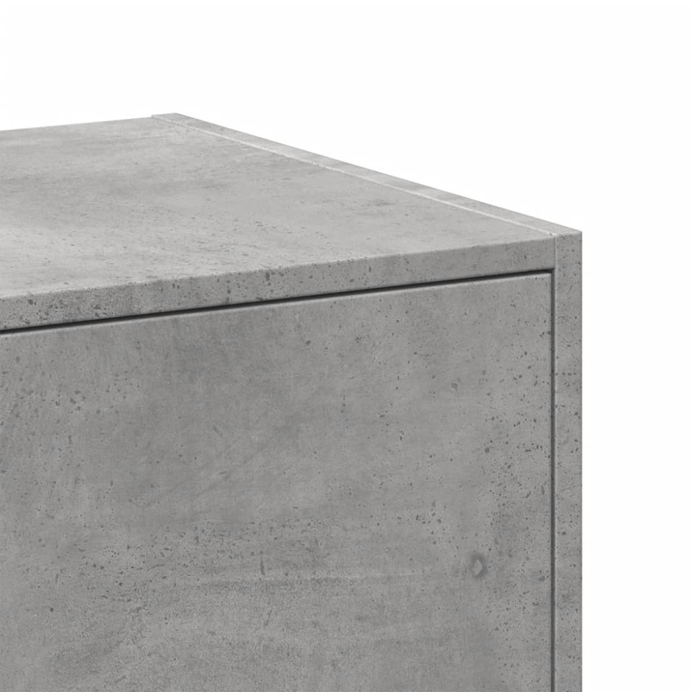 Produktbild för Apoteksskåp betonggrå 40x41x174,5 cm konstruerat trä